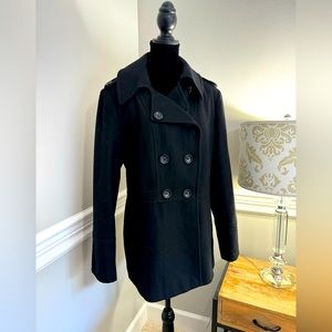 Black Michael Kors Wool Pea Coat